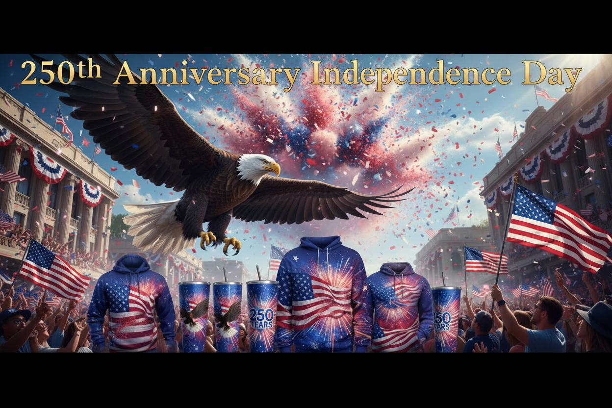 250th Independence Day Eagle Banner