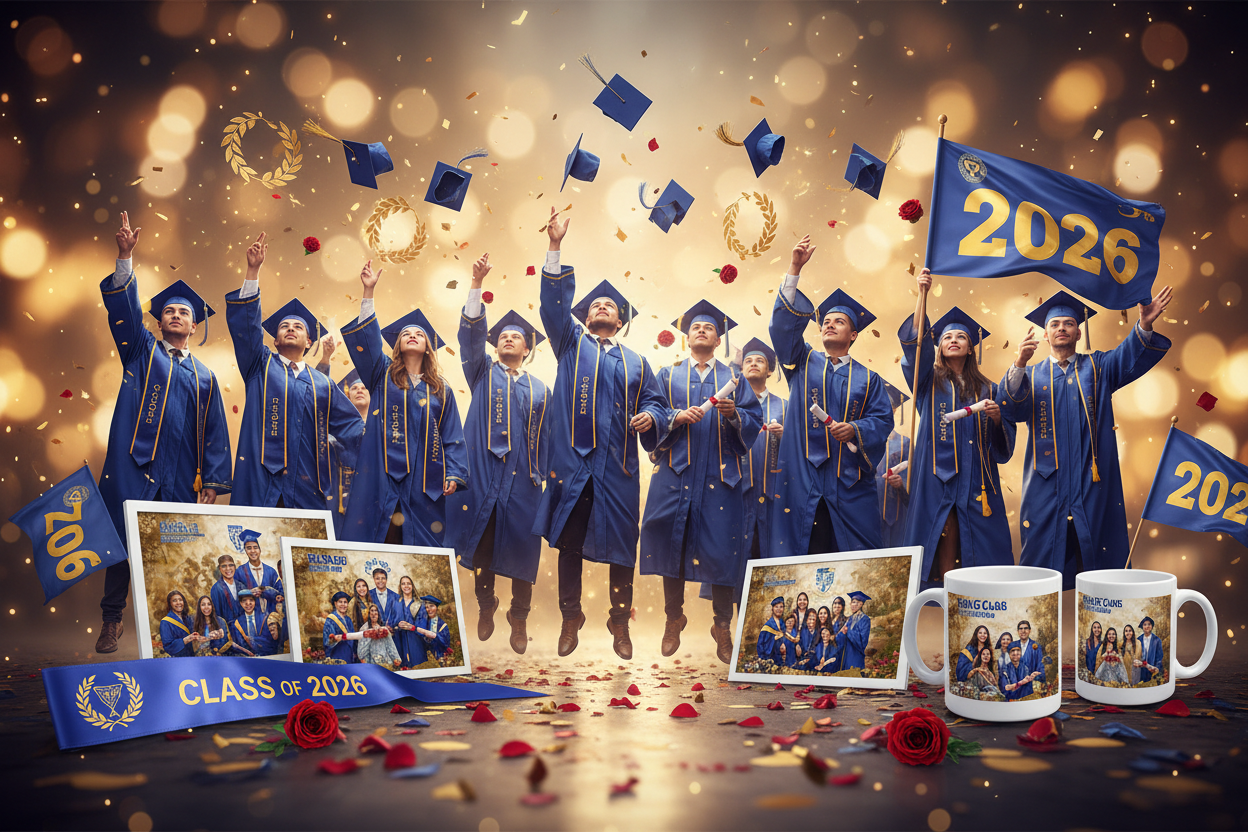 Class of 2026 Royal Blue Gold Banner