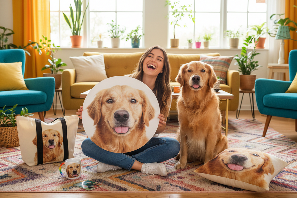 Giant Dog Face Poster