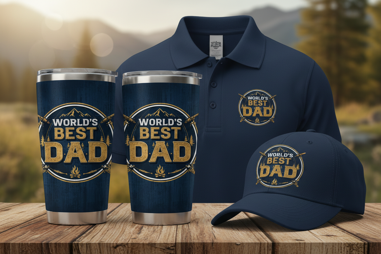 Navy Gold Fathers Day