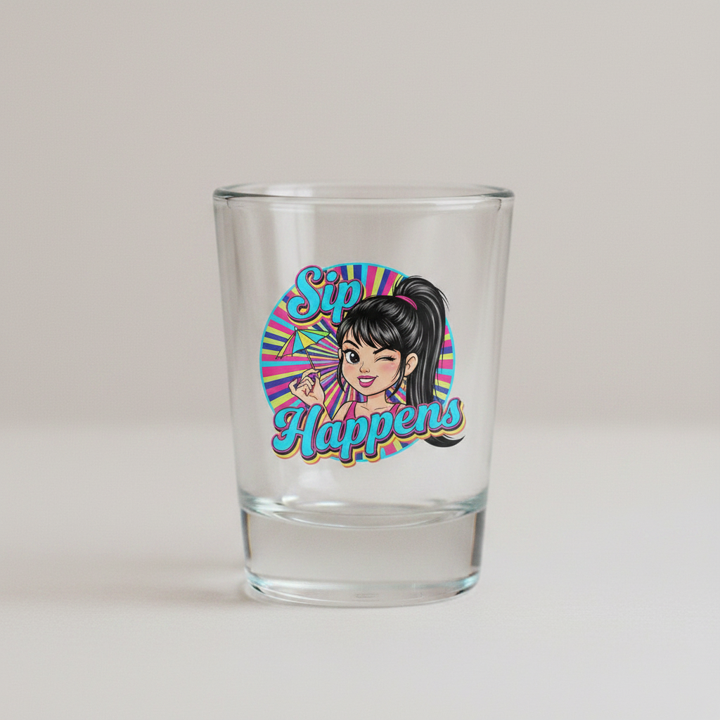 Sip Happens Shot Glass